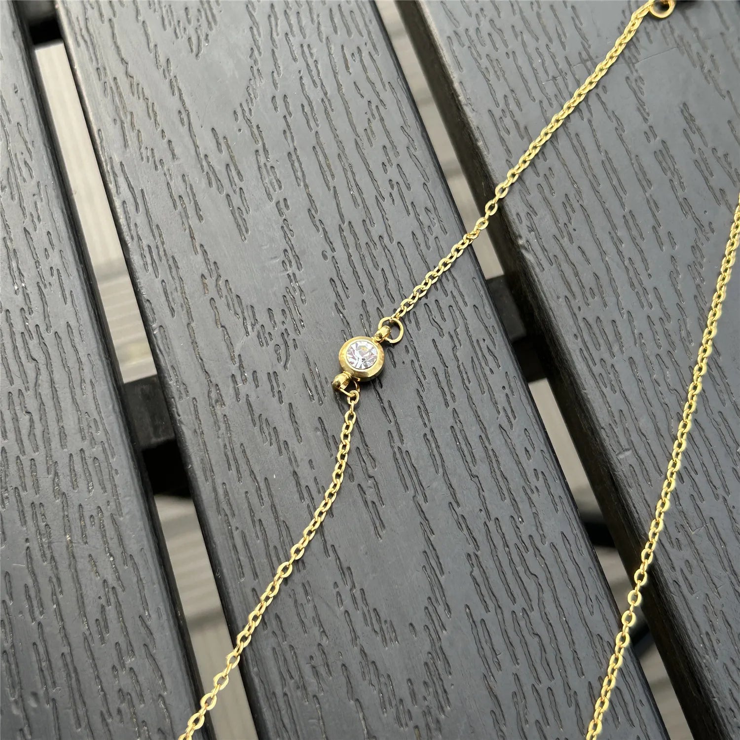 Stainless Steel Crystal Belly Body Chain